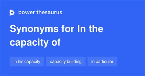 thesaurus capacity|CAPACITY in Thesaurus: 1000+ Synonyms & Antonyms for .